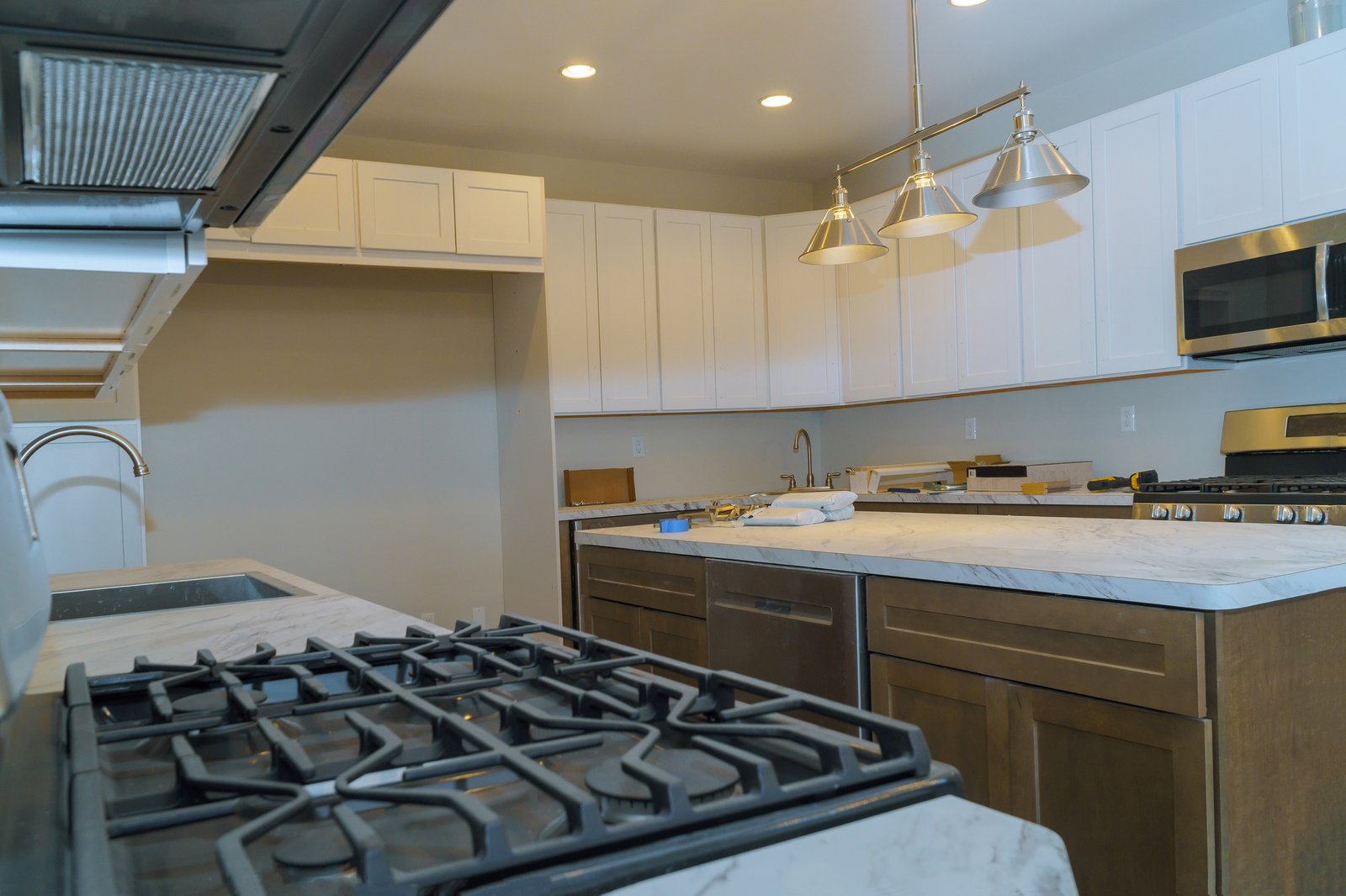 Remodel home improvement view installed in a new kitchen